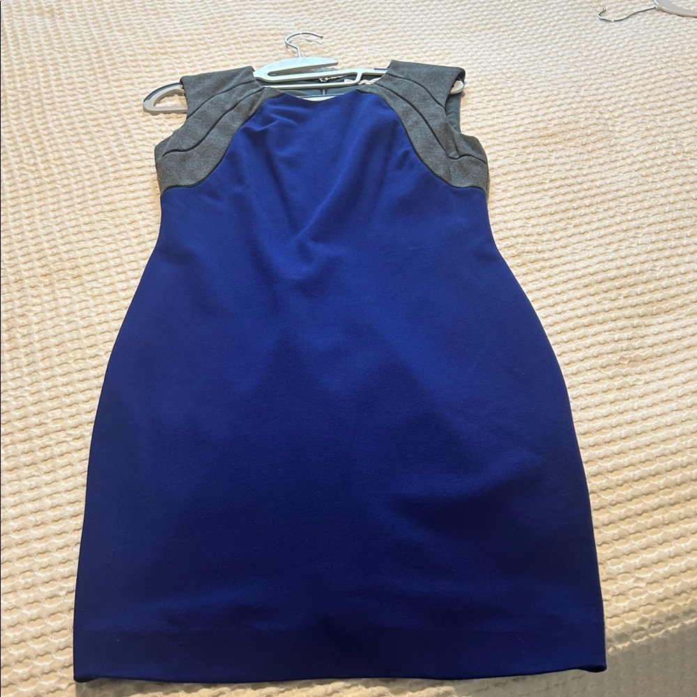 Diane Von Furstenberg Blue and Gray knit Dress